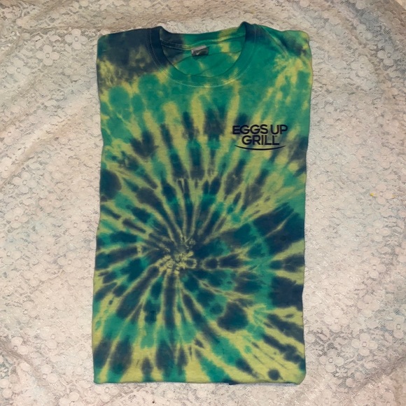 Gildan Tops - Green , Blue , and Yellow tie-dye